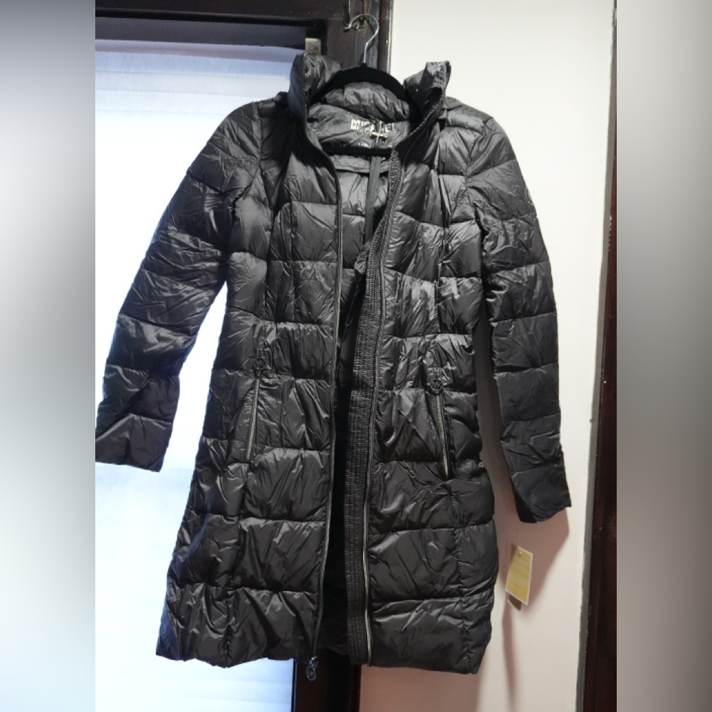 Michael Kors Packable Down Fill Jacket Size XXS NWT Gunmetal